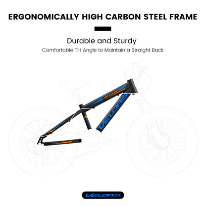 20" Fat Tire Bike for Boys & Girls, Fits Riders 48"-60" Tall, 7-Speed Mountain Bicycle with Dual Disc Brakes, Front Suspension Fork, High-Carbon Steel Frame, 20x4.0 Wide Tires
