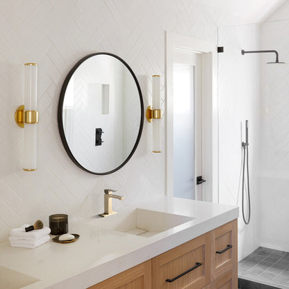 Bathroom Single Hole or Three Hole Sink Faucet Brushed Gold Single Handle With Pop-up Drain W1224P195904