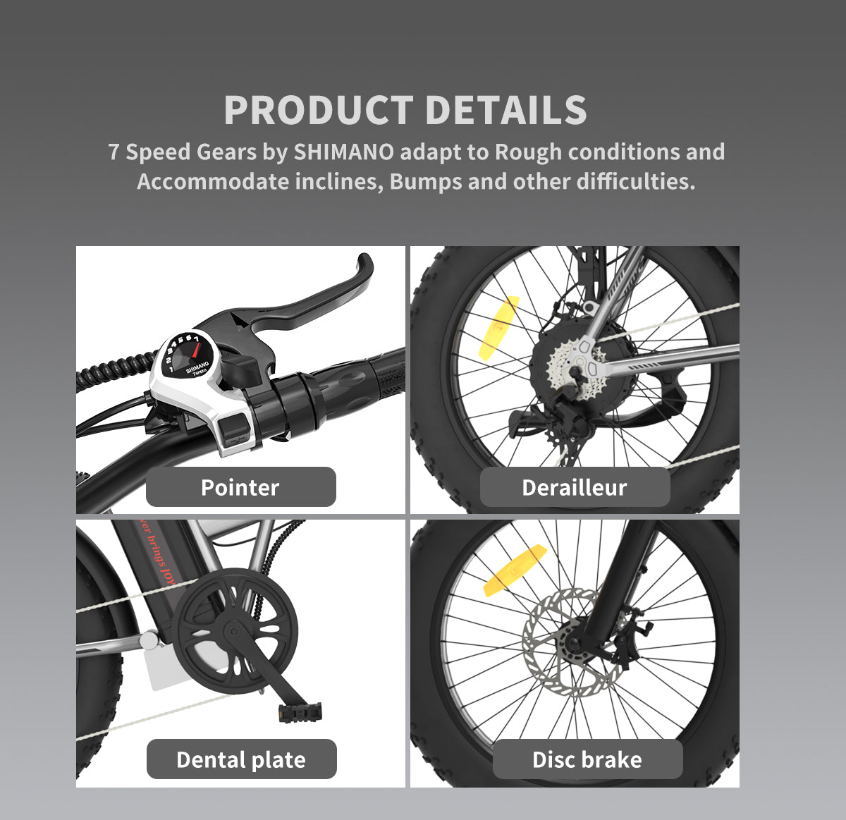750W Folding 20x4 inch Fat Tire Electric Bike 25 mph 48V 13AH Lithium Battery Adult