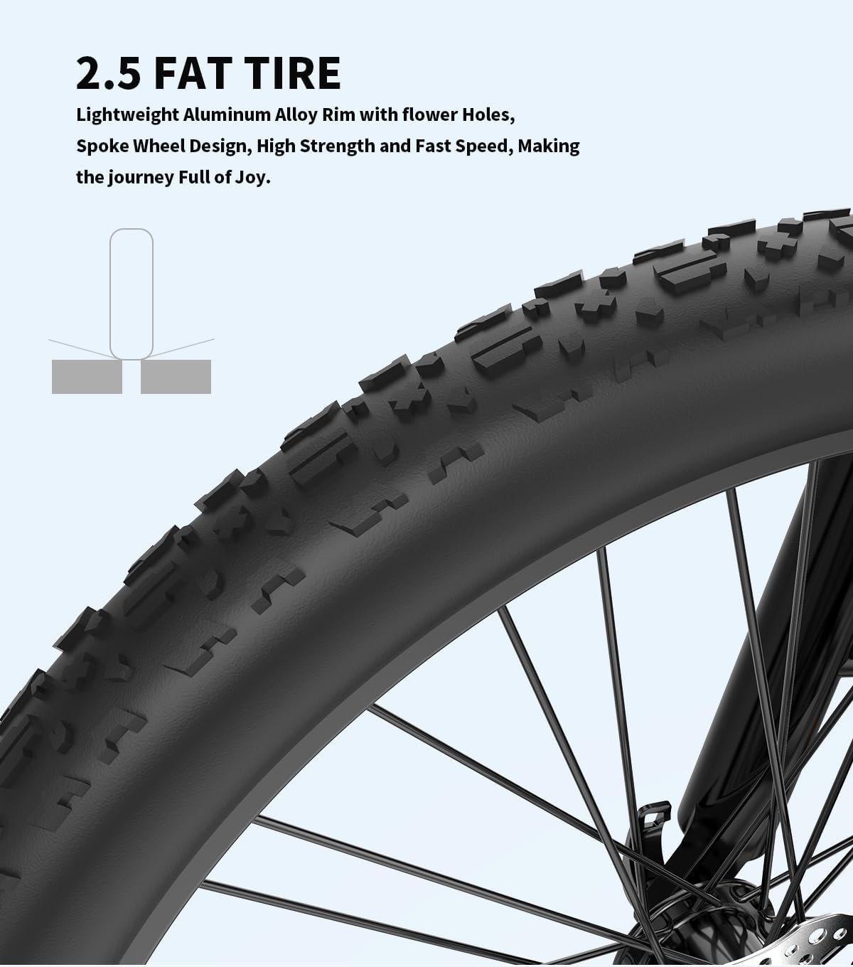 500W 26 inch Fat Tire Electric Mountain Bike 25 mph 48v 15ah Removable Lithium Battery