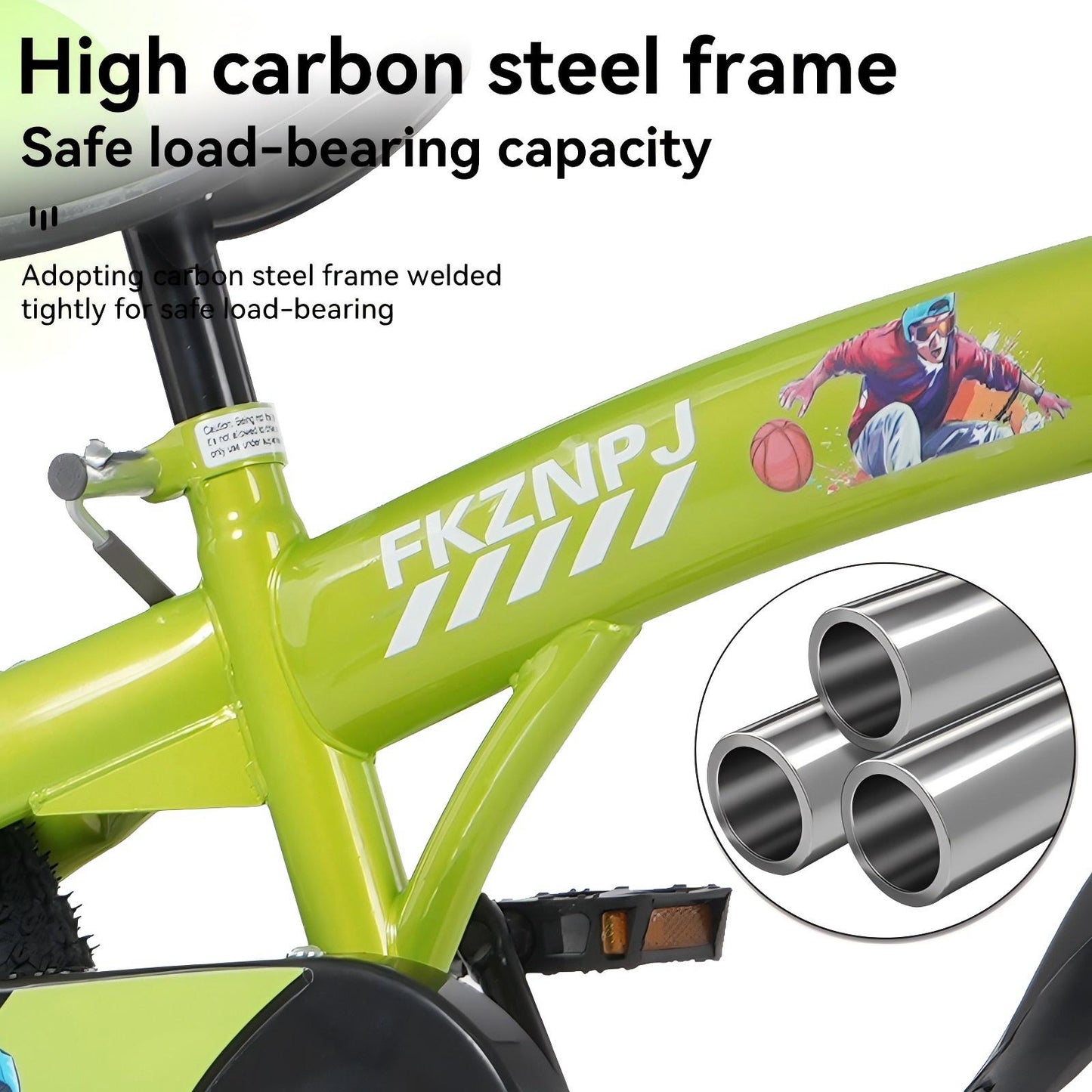 16 Inch kids bike with training wheels,stand Adjustable saddle Suitable for boys and girls aged 4-8 years tall Height 41-53 inch