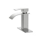 Bathroom Single Hole or Three Hole Sink Faucet Brushed Nickel Single Handle With Deck Plate B2724P257531