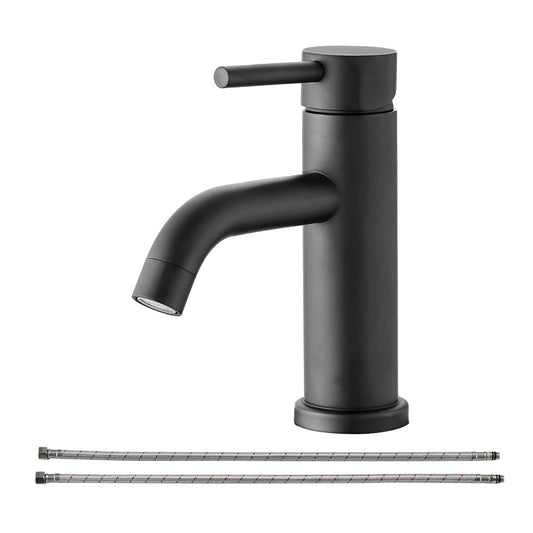 Bathroom Single Hole Sink Faucet Matte Black Single Handle W1224P203277
