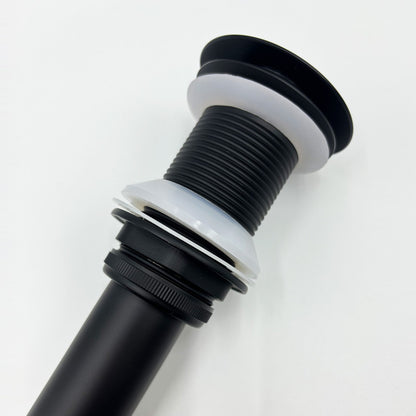 Bathroom Sink Faucet Brushed Matte Black Double Handles Wall Mounted With Pop-up Drain W928P261553