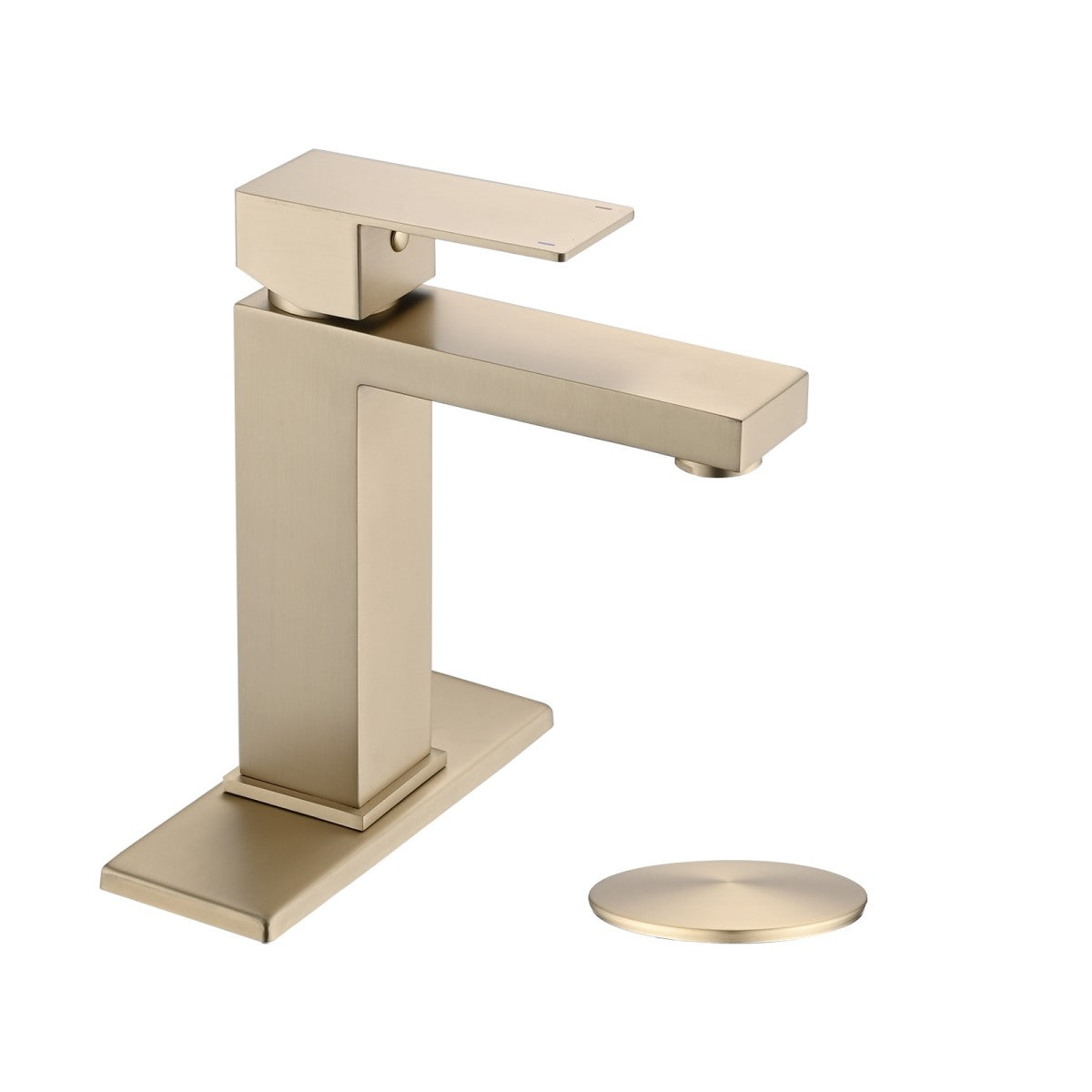 Bathroom Single Hole or Three Hole Sink Faucet Brushed Gold Single Handle With Pop-up Drain W1224P195904