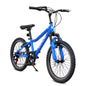 20 Inch Kids Mountain Bike, 7-Speed Drivetrain, Front Suspension, Durable Steel Frame, Bicycle for Boys & Girls Ages 6-10, Blue, 85% Pre-Assembled