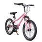 20 Inch Kids Mountain Bike, 7-Speed Drivetrain, Front Suspension, Durable Steel Frame, Bicycle for Boys & Girls Ages 6-10, Pink, 85% Pre-Assembled