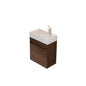 18" Floating Bathroom Vanity with Sink, Modern Wall Mounted Bathroom Vanity with Glossy White Ceramic Sink & Countertop, Soft Close Door, Plywood Storage Cabinet,Brown