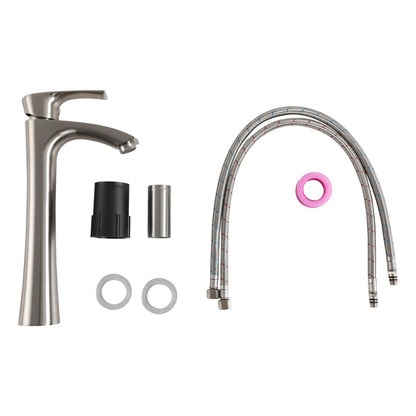 Bathroom Single Hole Vessel Sink Faucet Brushed Nickel Single Handle W1243P262154