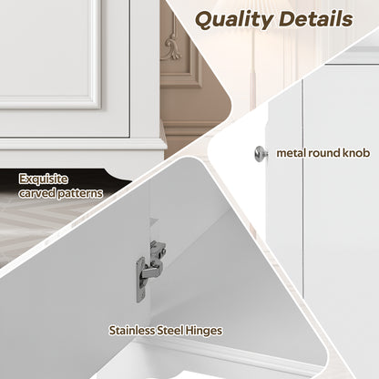 20" Shaker Style Bathroom Vanity with Sink, Small Bathroom Vanity Cabinet with Integrated Ceramic Sink, Soft Close Door, Solid Wood & MDF,White
