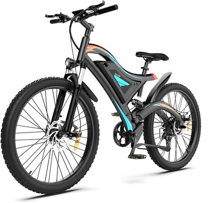 500W 26 inch Fat Tire Electric Mountain Bike 25 mph 48v 15ah Removable Lithium Battery