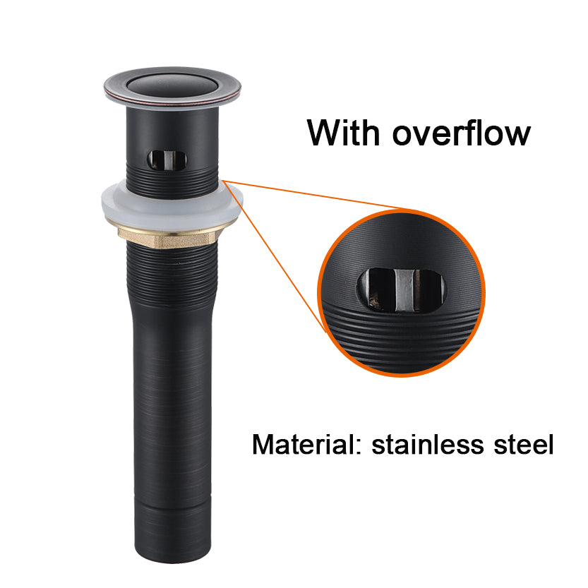 Oil-Rubbed Bronze 4-Inch Centerset Bathroom Sink Faucet, Two-Handle Vanity Faucet with Pop-Up Drain & Supply Lines