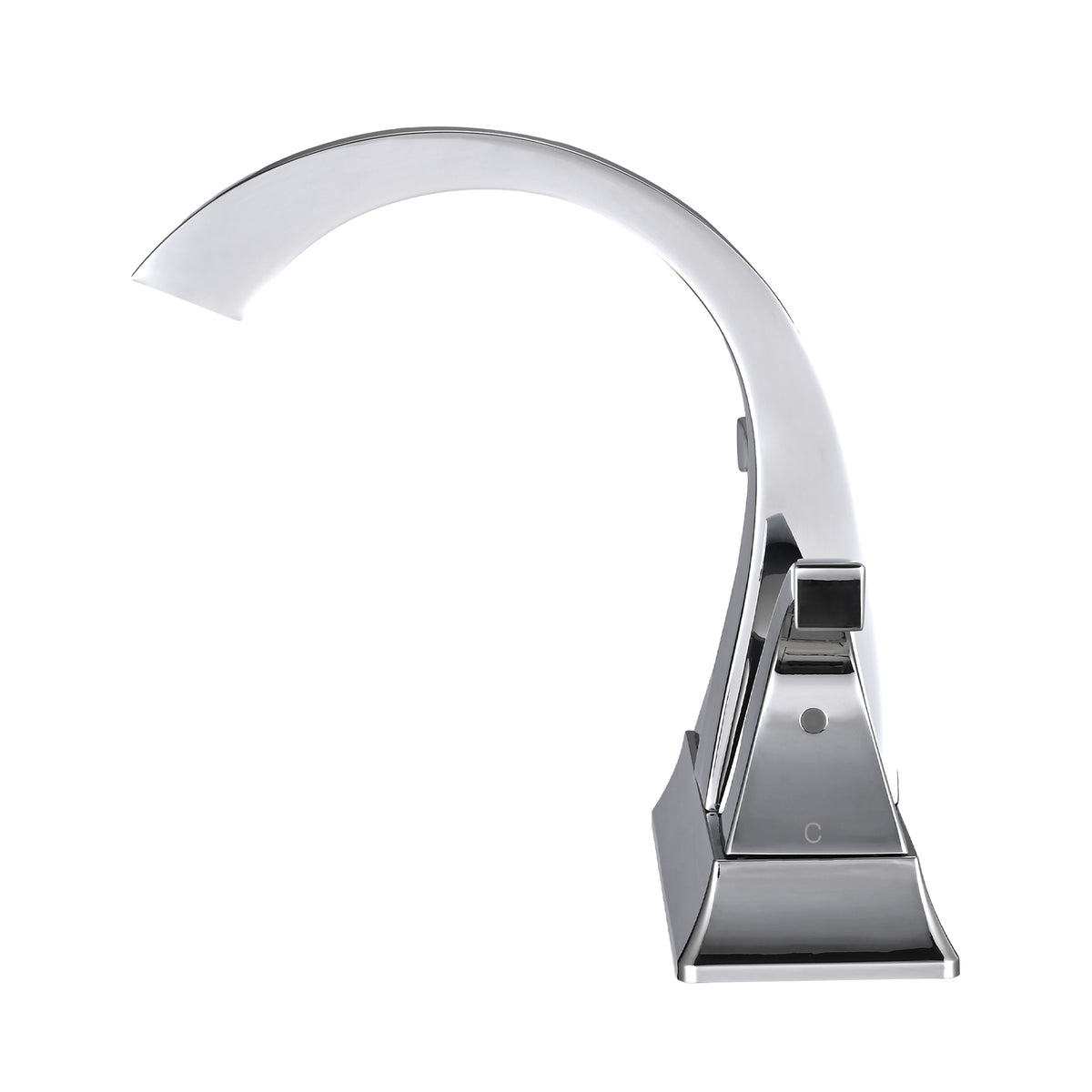 Solid Brass Chrome 4-Inch Centerset Bathroom Sink Faucet, Two-Handle Vanity Faucet with Pop-Up Drain