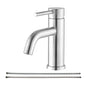 Bathroom Single Hole Sink Faucet Brushed Nickel Single Handle W1224P203274
