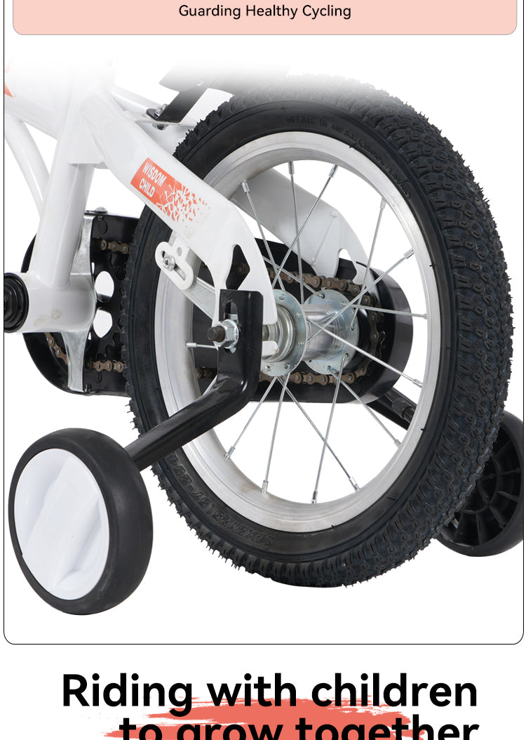 18 inch kids bike with training wheels,stand Adjustable saddle Suitable for boys and girls aged 5-10 years, tall Height 45-57 inch