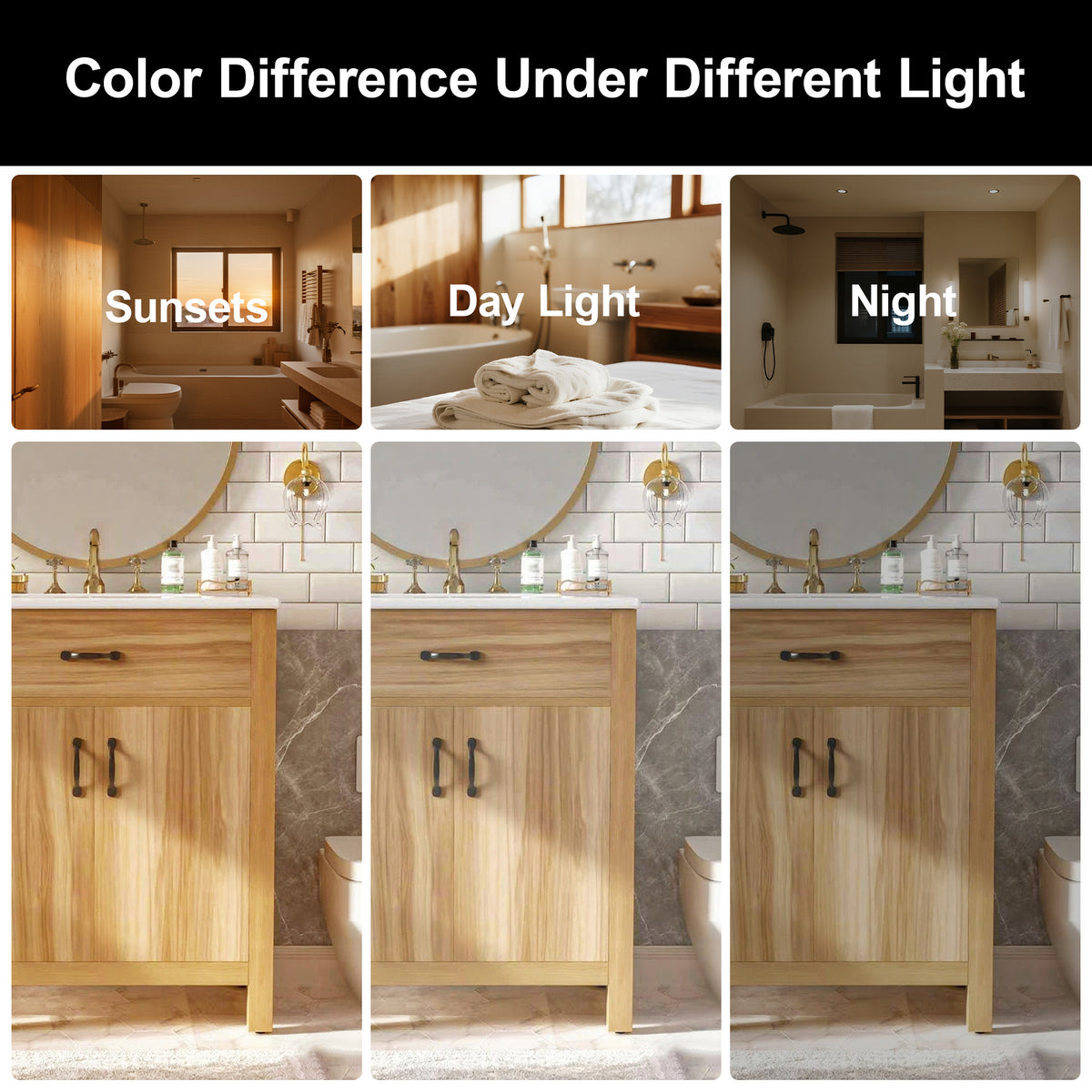 30" Bathroom Vanity with Sink, Modern Bathroom Vanity with Double Door Shelves & U-Shaped Adjustable Shelf, Ceramic Sink with Overflow, Soft Close Door,Acacia Wood