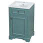 20" Bathroom Vanity with Sink, Classic Modern Bathroom Vanity Cabinet with U-Shaped Adjustable Shelf & Door Rack, Soft Close Door, Aluminum Handle,Green