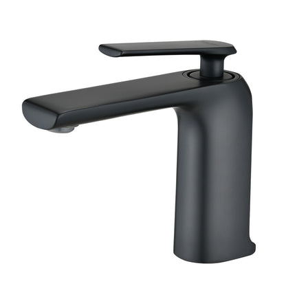 Bathroom Single Hole Sink Faucet Matte Black Single Handle W105965435