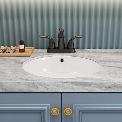 Bathroom Centerset Sink Faucet Matte Black Double Handles B2724P262918