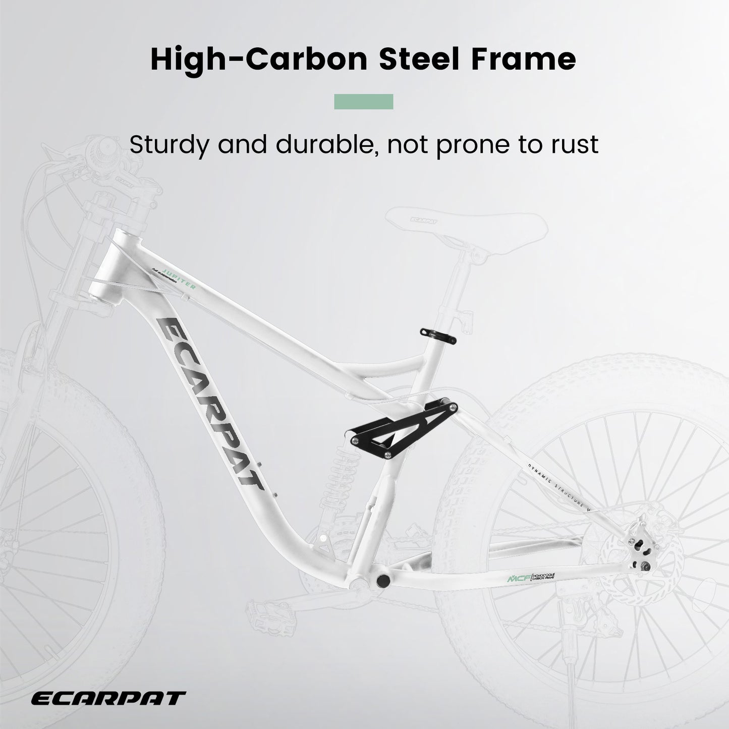 26x4 Inch Fat Tire Mountain Bike Shimano 21 Speed Dual Disc Brake Dual Suspension Trail Bike, Urban Commuter City Bicycle Adult or Youth Whitre