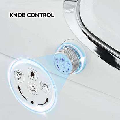 12 Inch Rough In Size Smart Bidet Toilet,Soft close Elongated Seat ,Heated Seat,Foot Sensor Flush,Water-Saving Powerful Flush,Warm Dryer,Washing Nozzle, Remote Control, Night Light,Tankless Toilet